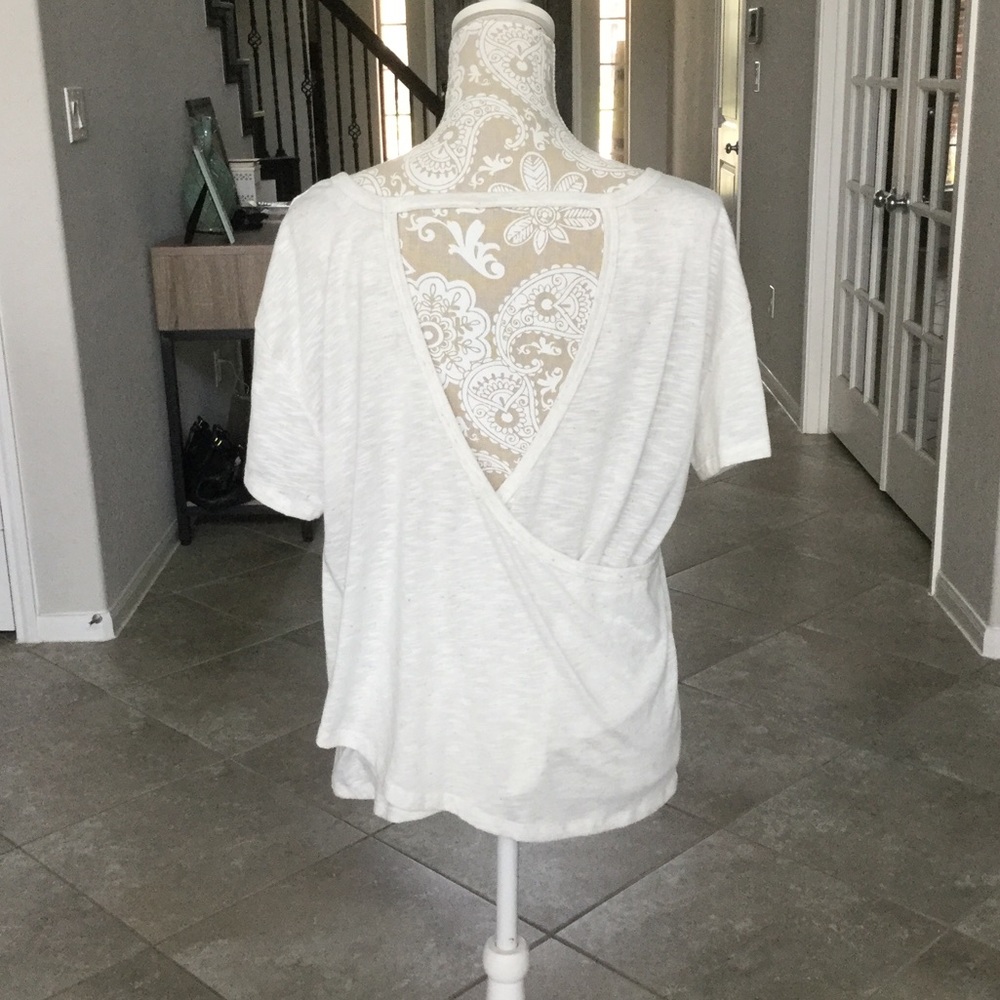 Oatmeal Open Back Tee